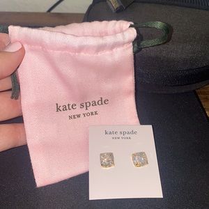 Kate spade glitter sparkle stud earrings brand new with jewelry bag